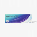 A 30-pack of Precision 1 daily disposable contact lenses by Precision, featuring a blue and white gradient box with the product name and SMARTSURFACE Technology badge for lasting comfort.