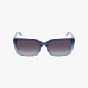 The WEKIVA rectangular sunglasses by Vera Bradley feature blue frames and gradient dark lenses, perfect for any outdoor adventure, displayed against a plain white background.