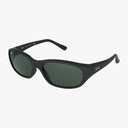 A pair of Ray-Ban RB2016 DADDY-O sunglasses with premium oval dark lenses and thick black frames, displayed on a white background.