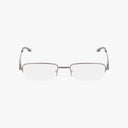 The Precision 105 features rectangular, rimless eyeglasses with a stylish frame made from modern materials and clear lenses, shown on a plain white background.