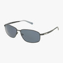 The Harley Davidson HD00024 sunglasses feature a black metal frame, rectangular dark-tinted lenses, and slim arms, shown on a white background.