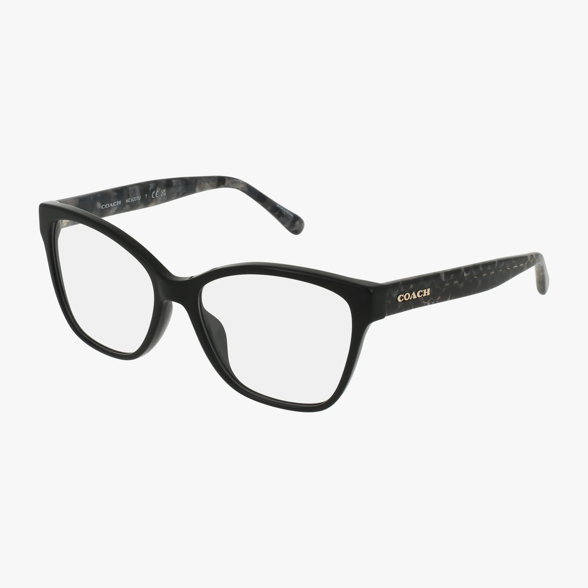 Coach Clear Frame Sunglasses with Black Lenses Coach HC6271U 5002 Glasses - US main image 4