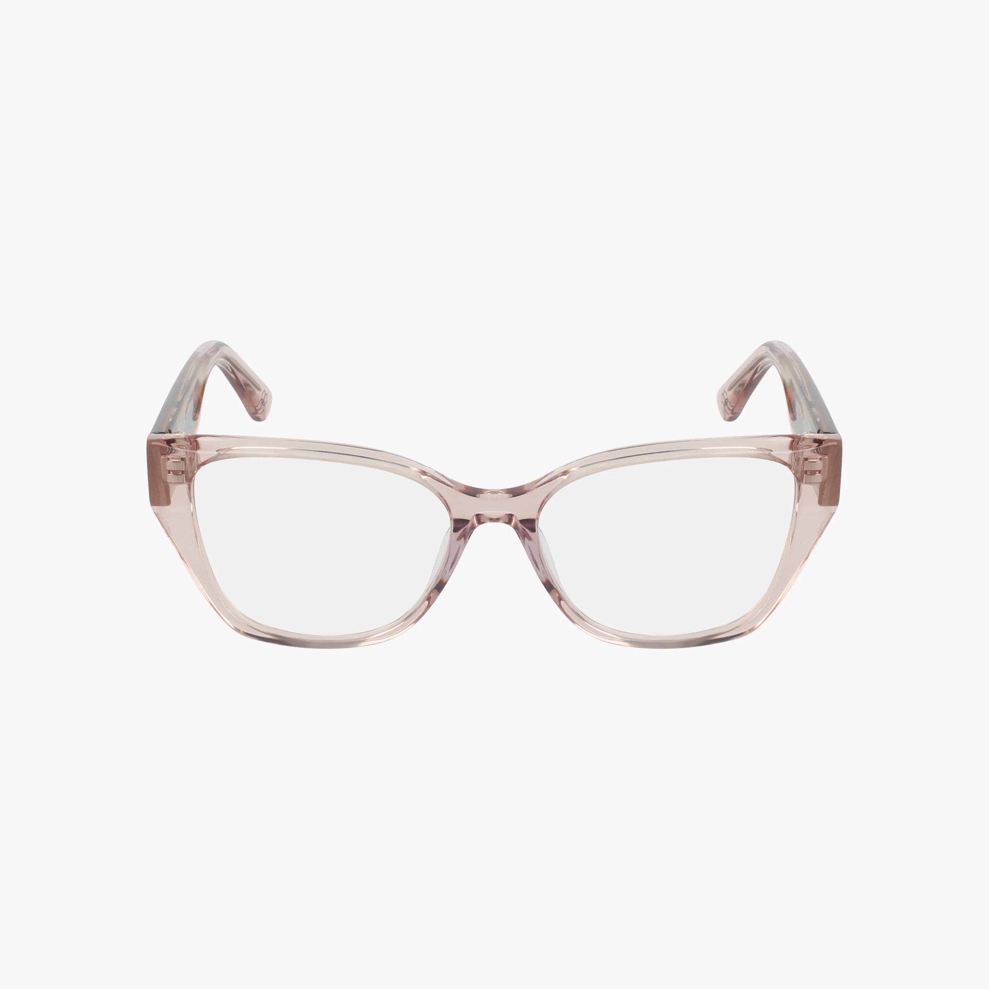 Ann Taylor 834 eyeglasses feature clear, rectangular frames with softly rounded edges. Lightweight and ideal for daily wear, they are shown from the front against a plain white background.