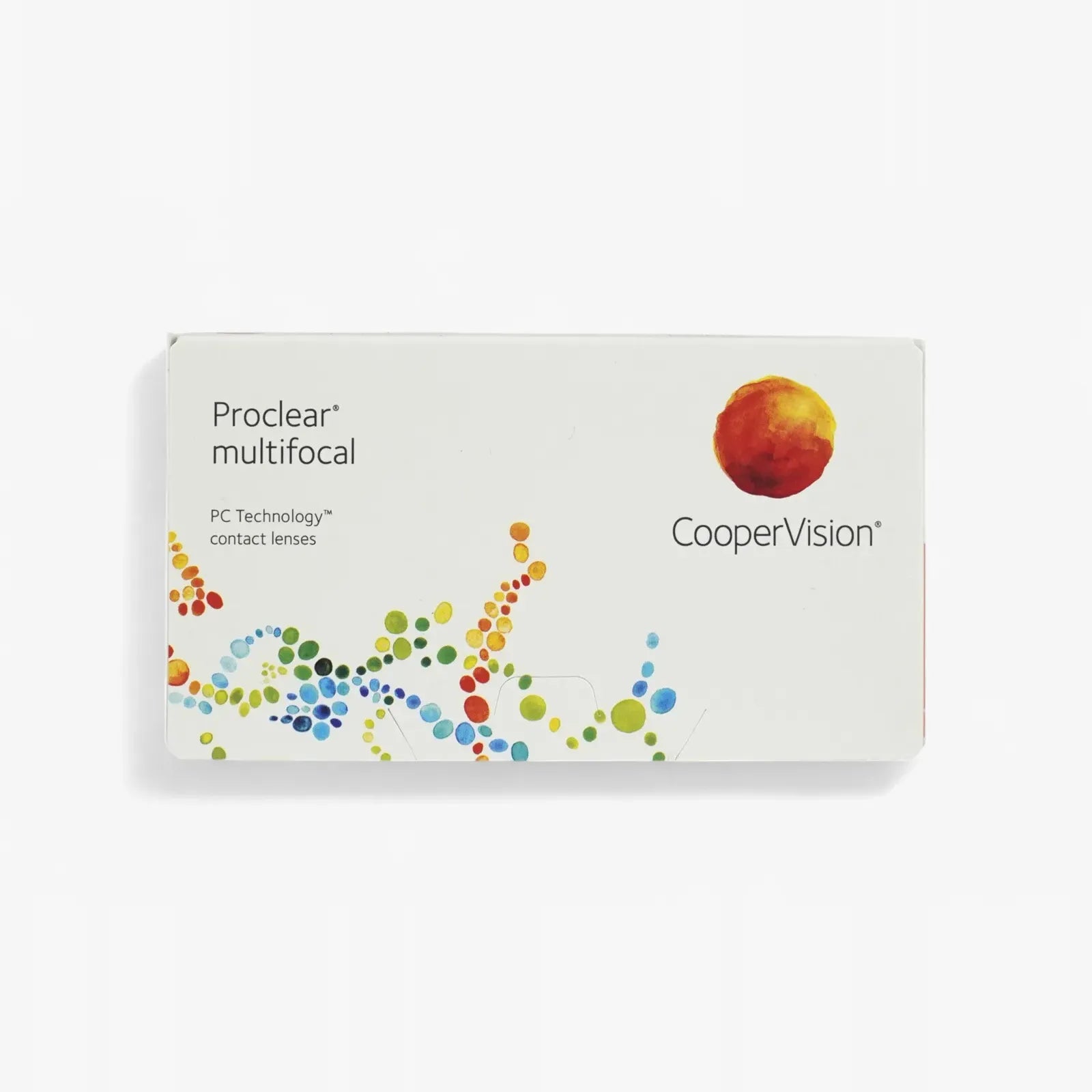 A box of Proclear Multifocal - 6 Pack contact lenses from Proclear, featuring the brands distinct dotted pattern and CooperVision logo, provides excellent vision benefits.