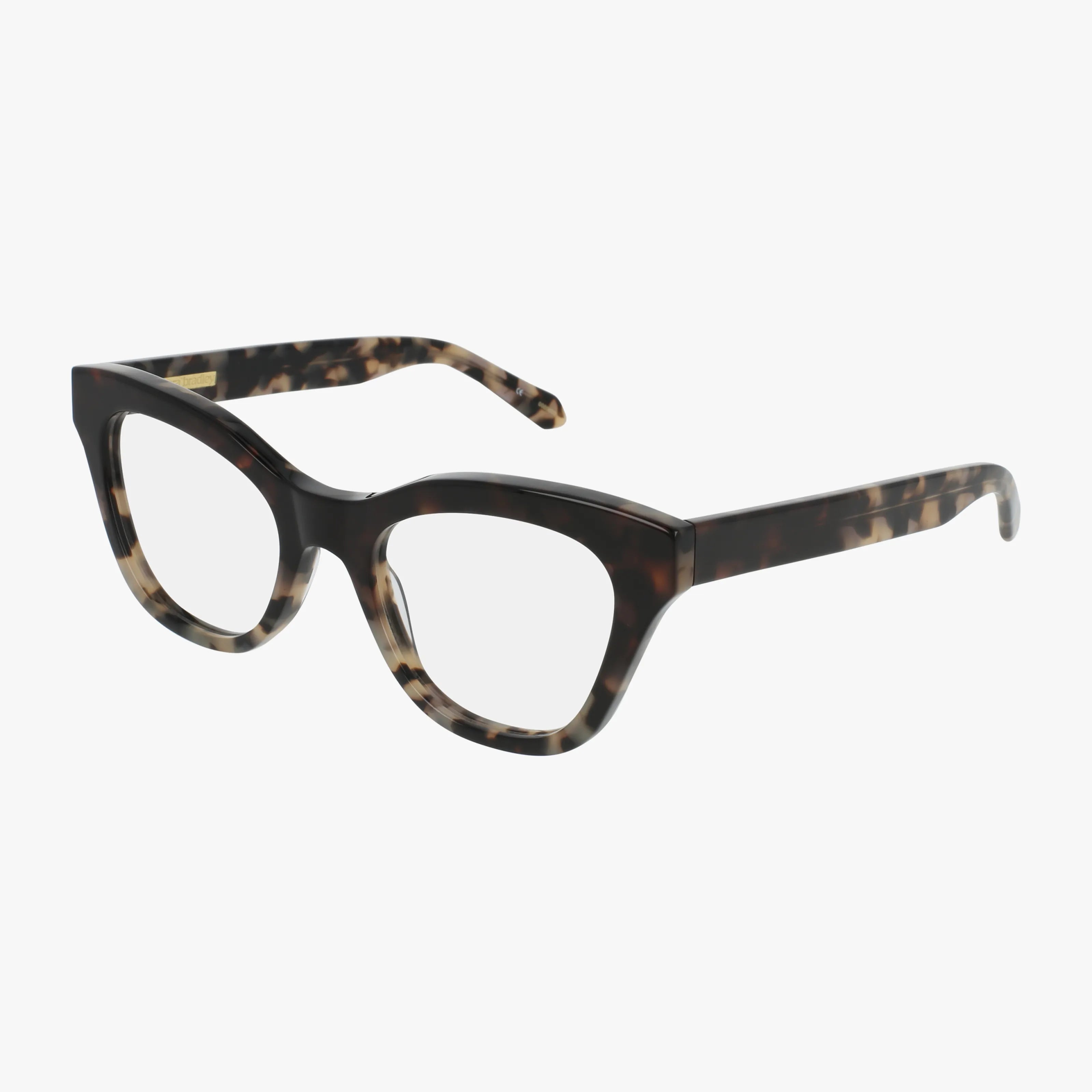The Vera Bradley AU SABLE eyewear features thick cat-eye frames with a dark tortoiseshell pattern and durable construction, displayed on a white background.