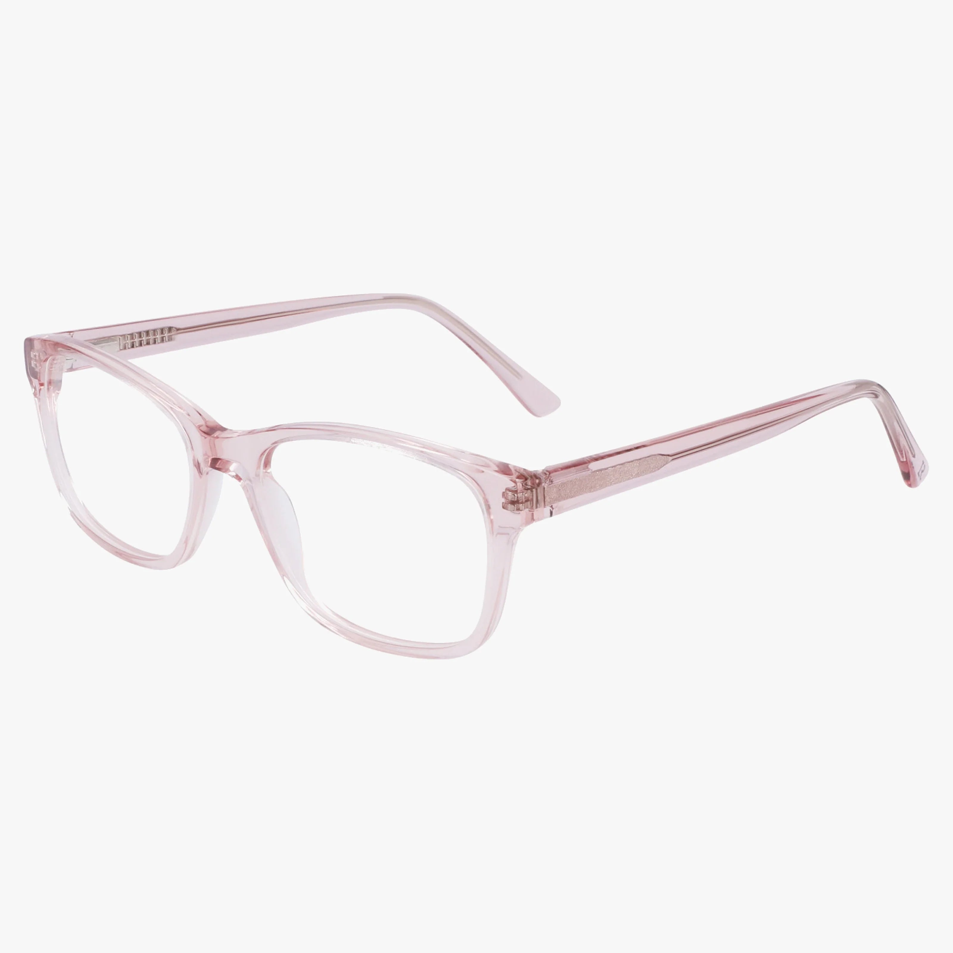 Lenton & Rusby LR5022 eyeglasses in brown taupe feature a bold, slightly thick rectangular frame with wide arms, shown angled on a plain white background.
