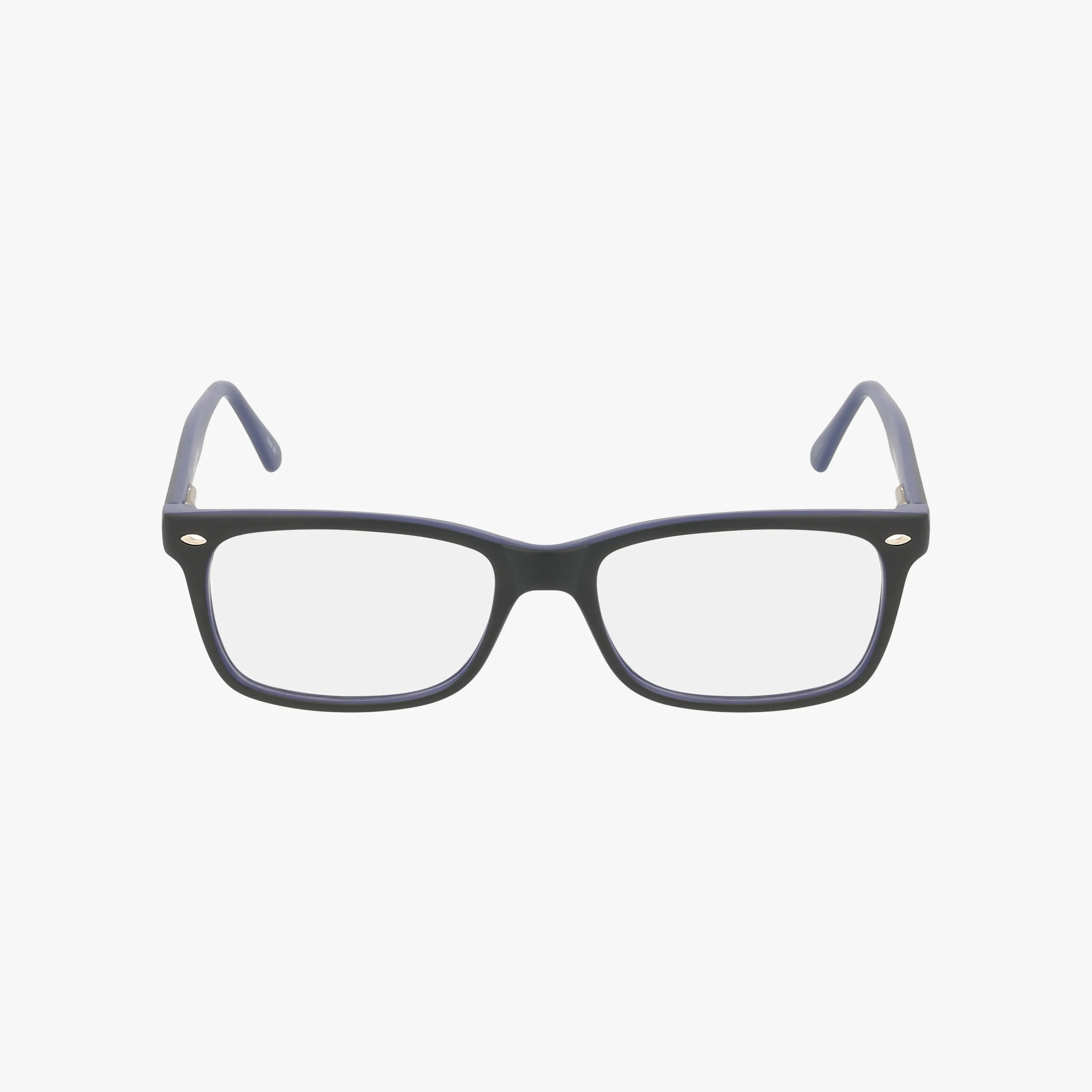The CNBCN 57 features black rectangular eyeglasses with a minimalist frame and clear prescription lenses, shown on a white background facing forward.