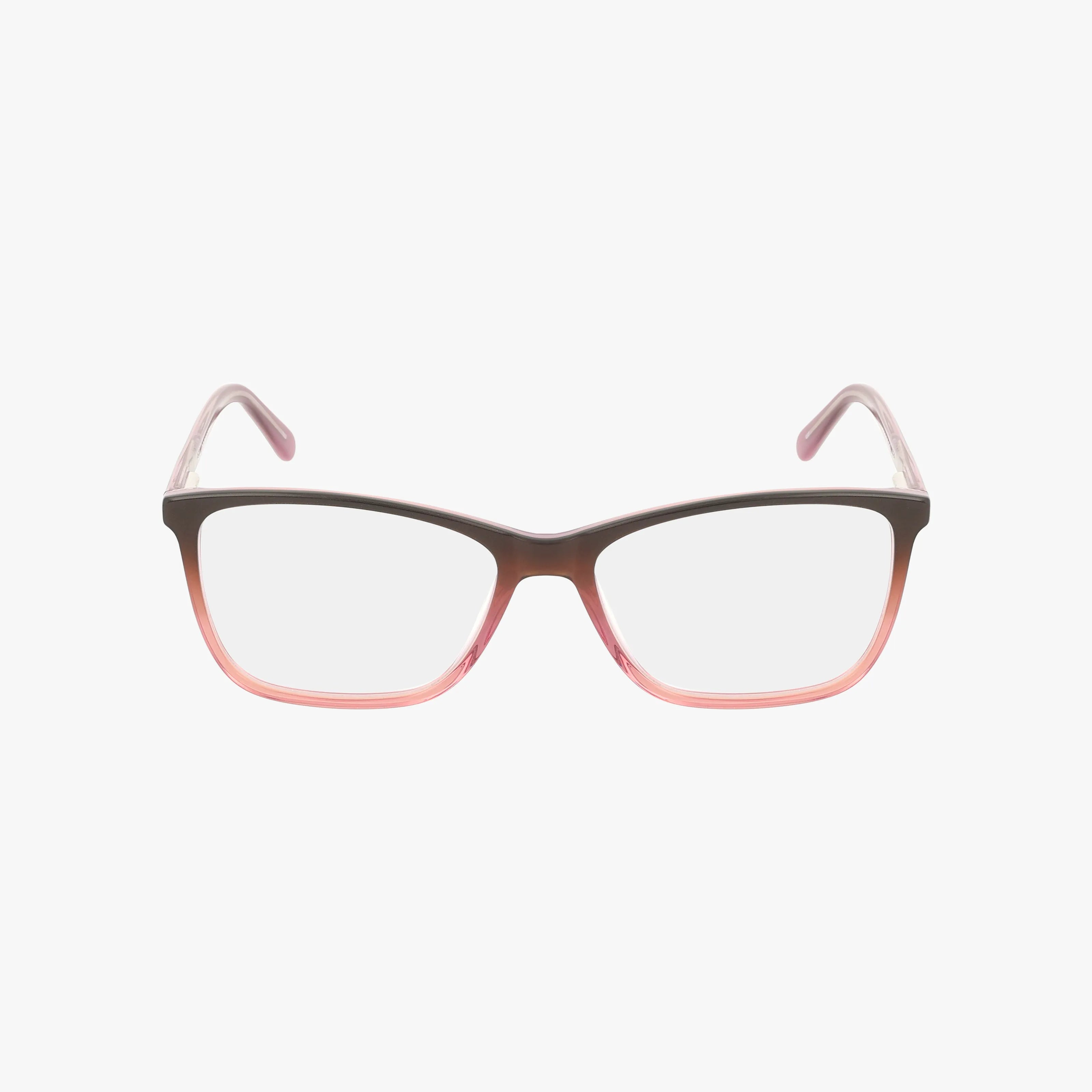 The Fregossi 491 features rectangular frames with a gradient design fading from dark brown at the top to pink at the bottom, displayed against a white background.