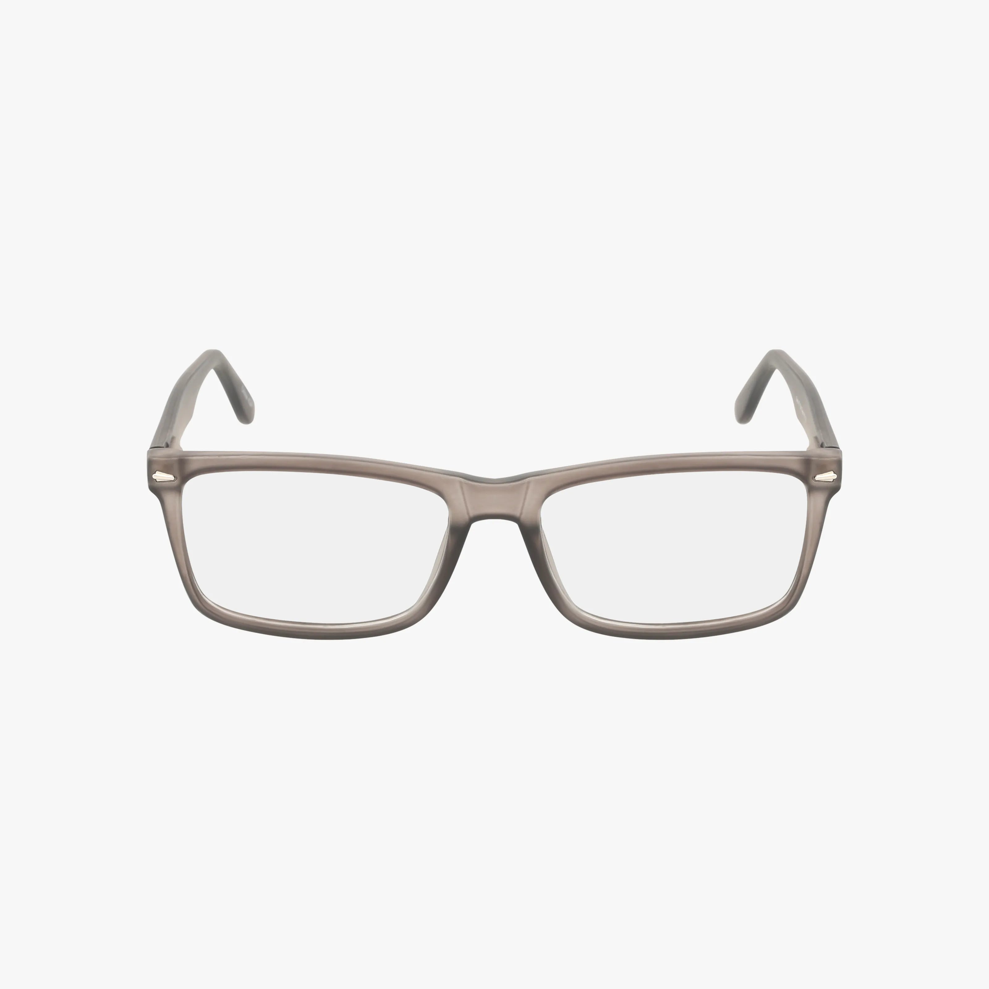 The CNBCN 81 features rectangular clear lenses and a translucent gray frame with a classic design, shown from the front against a plain white background.