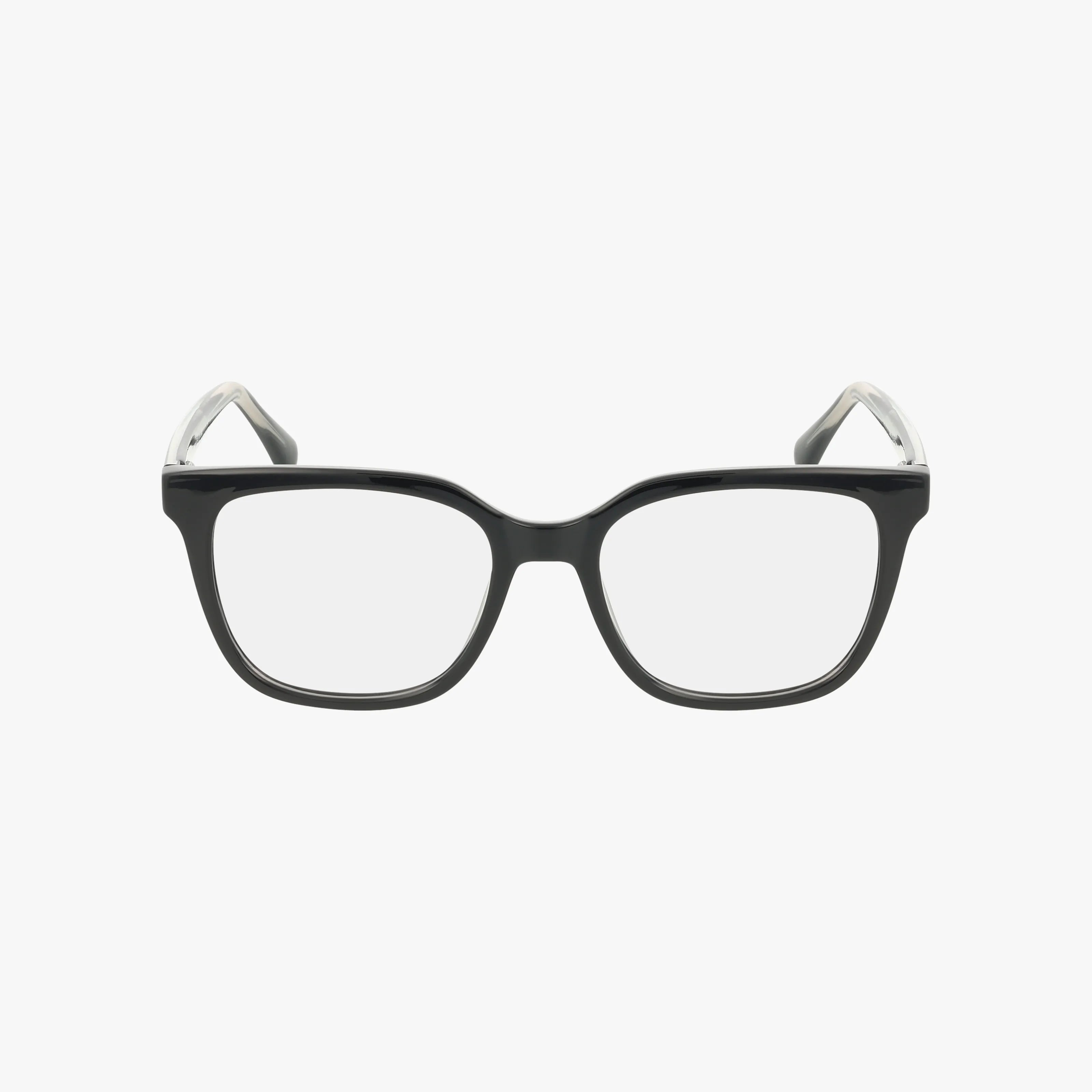 The CNBCN 103 features black rectangular eyeglasses with clear, personalized lenses, displayed front-facing on a white background—a modern frame perfect for everyday wear.