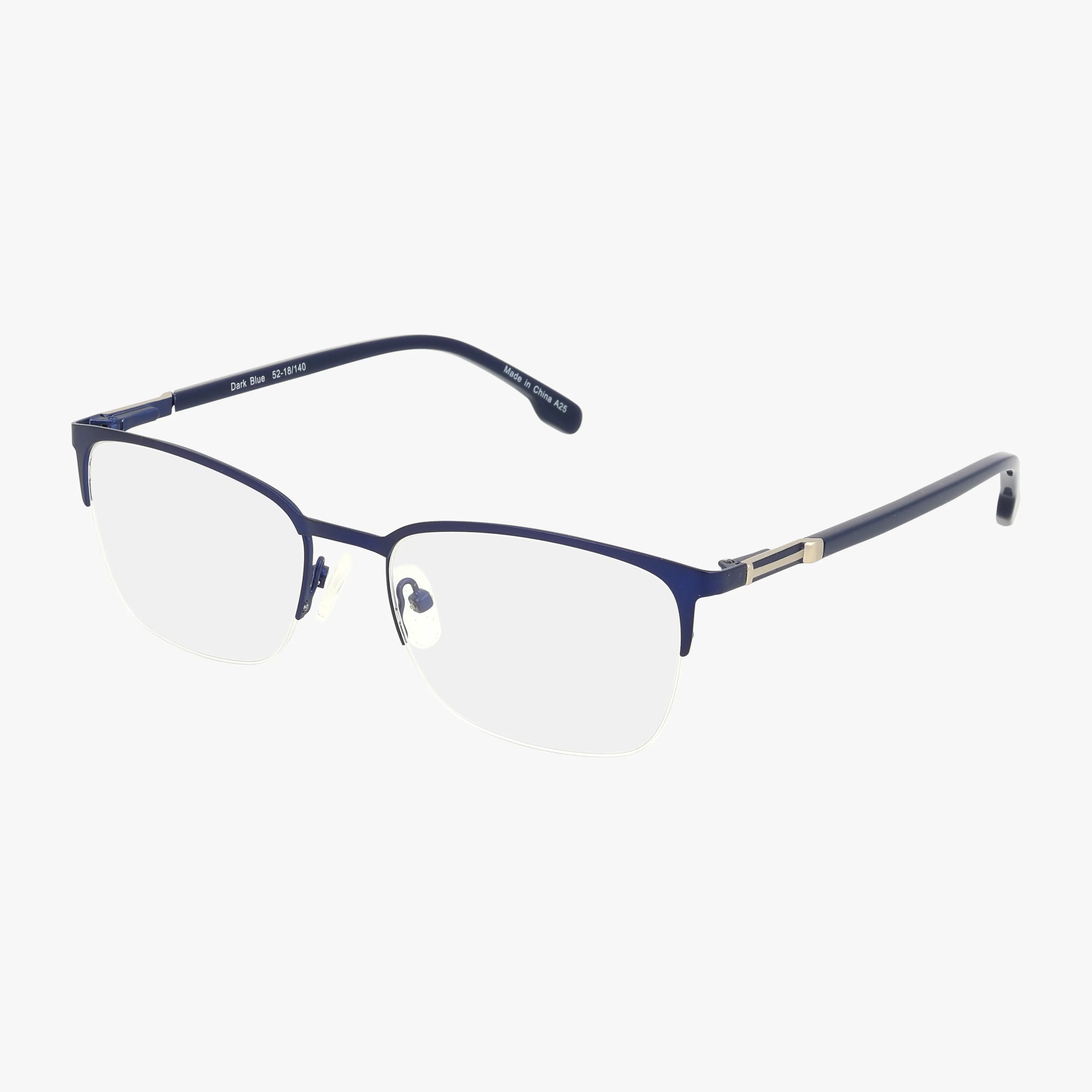 The Fregossi 1050 eyeglasses feature a rectangular, rimmed design with a resilient Blue Dark frame and slim arms, offering a contemporary look against a plain white background.