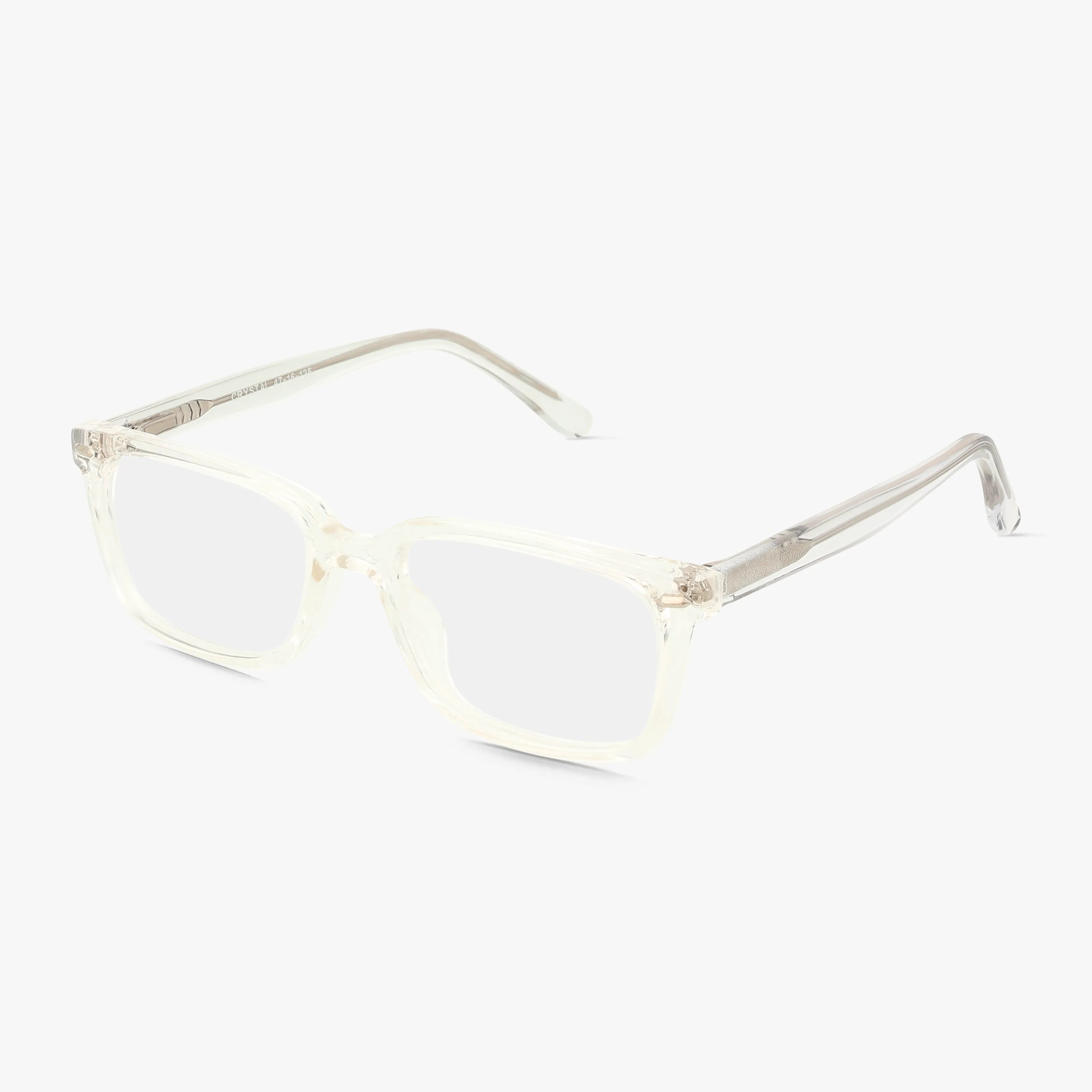 The CNBCN 116 features clear, rectangular eyeglasses with transparent frames and arms, designed to stand out on a plain white background.